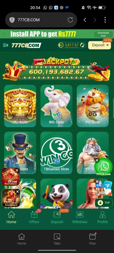 777CB Game Jacpot